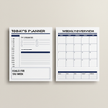 Printable Planner Pages mockup showing daily and weekly templates